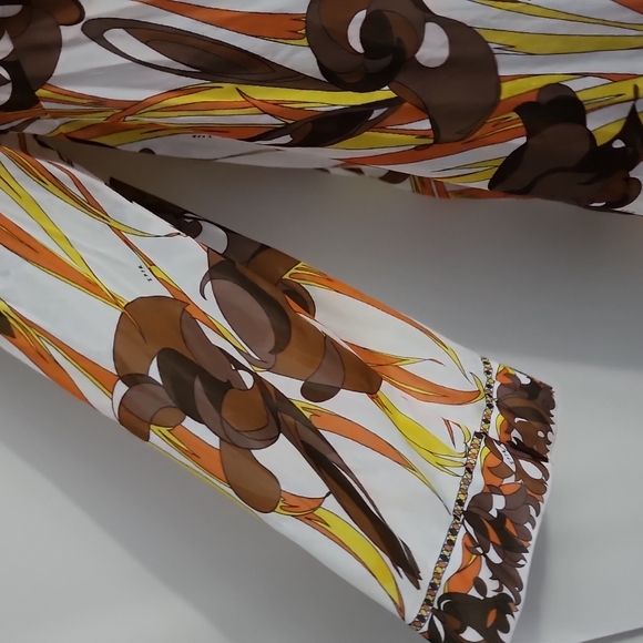 **Not Available*Emilio PUCCI Floral Yellow Multi Sheer Cardigan Kimono Medium - Picture 7 of 11